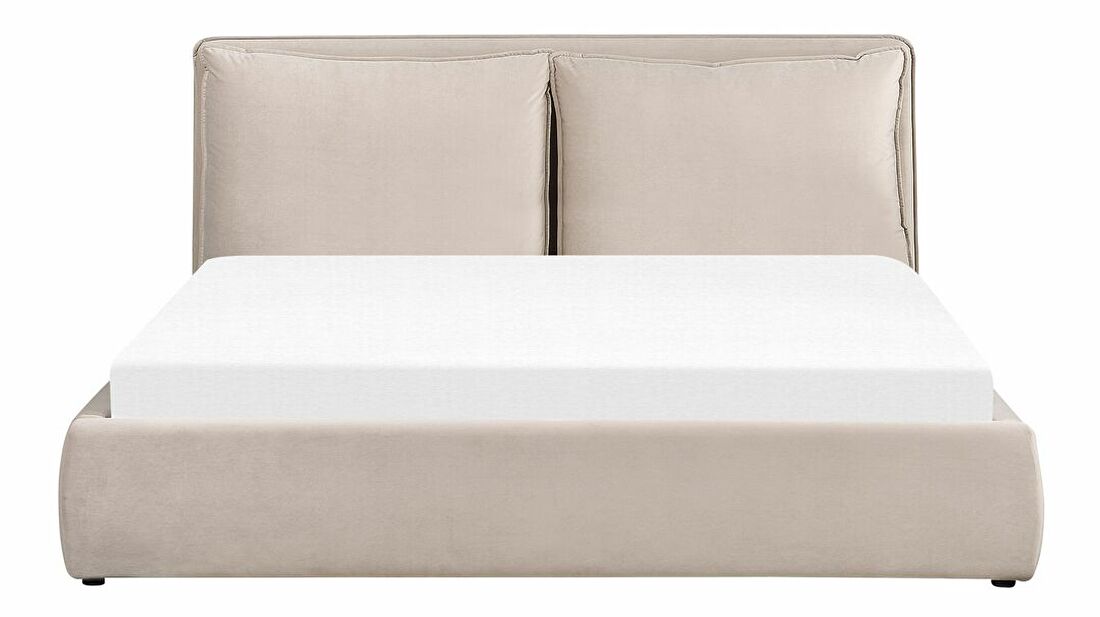 Bračni krevet 180 cm Berit (bež) (s podnicom) (s prostorom za odlaganje)