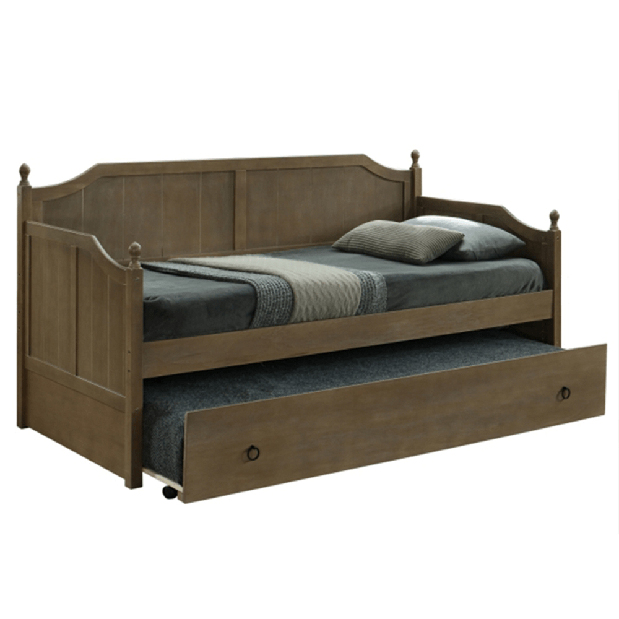 Jednostruki krevet s pomoćnim ležajem 90 cm Byrma (hrast antički) (bez madraca) *outlet moguća oštećenja