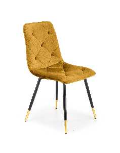 Blagovaonska stolica Kallan (boja senfa + crna + zlatna)