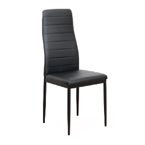 Blagovaonska stolica Collort nova (crna ekokoža)  