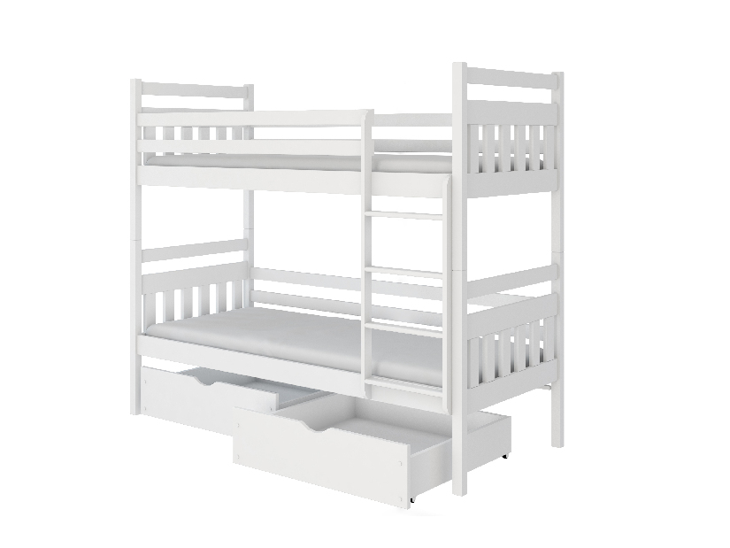 Dječji krevet 90 x 190 cm ARAS (s podnicom i prostorom za odlaganje) (bijela)