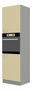 Kuhinjski ormarić za pećnicu i namirnice Kelyn 60 DP 210 2F (krem sjajna + siva)