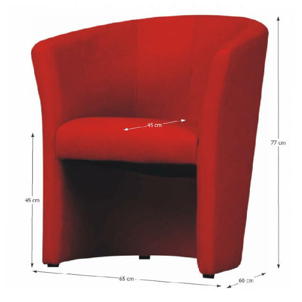 Fotelja Cubali Micro crvena 