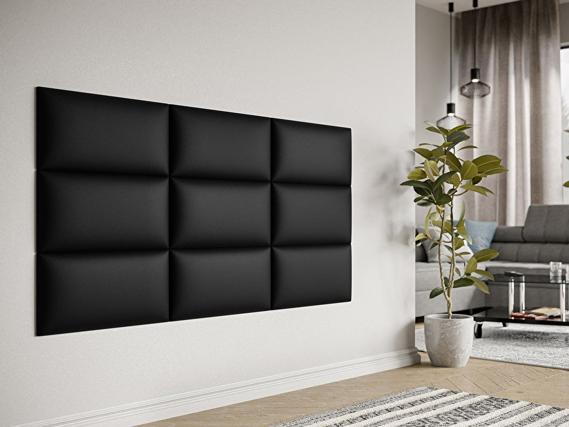 Tapeciran zidni panel Pazara 60x30 (ekokoža soft 011 (crna))