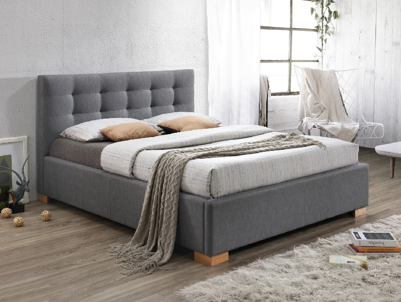 Bračni krevet 160 cm Chan (S podnicom i prostorom za odlaganje) 