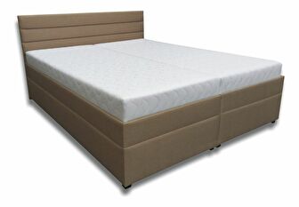 Bračni krevet 180 cm Zulma (smeđa) (S podnicom, madracom s oprugama i prostorom za odlaganje)  