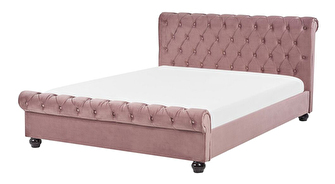 Bračni vodeni krevet 140 cm Alexandrine (ružičasta) (s podnicom i madracem)