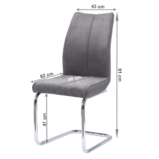 Blagovaonska stolica Farilia (sivo smeđa)