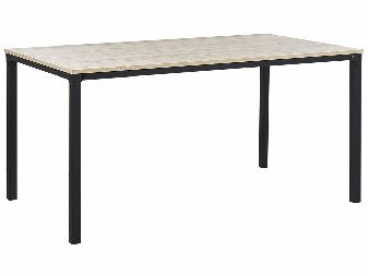 Blagovaonski stol- HOKOL (svijetlo drvo + crna) (za 6 osoba)