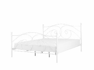 Bračni krevet 180 cm DIROU (s podnicom) (bijela)