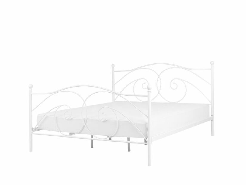 Bračni krevet 180 cm DIROU (s podnicom) (bijela)