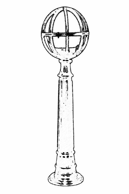 Vanjska podna svjetiljka Sioned (crna + bijela)