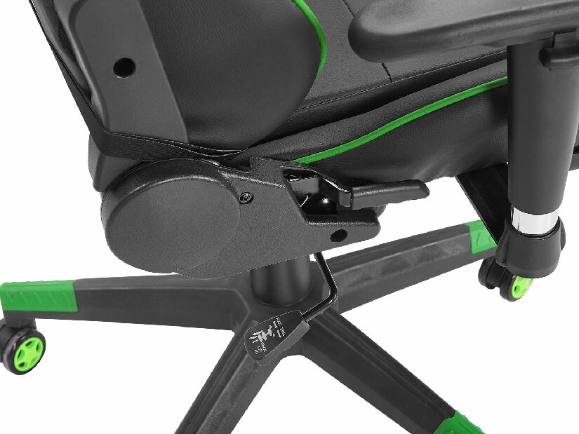 Uredska stolica VITTORE (sintetička koža) (crna + zelena)