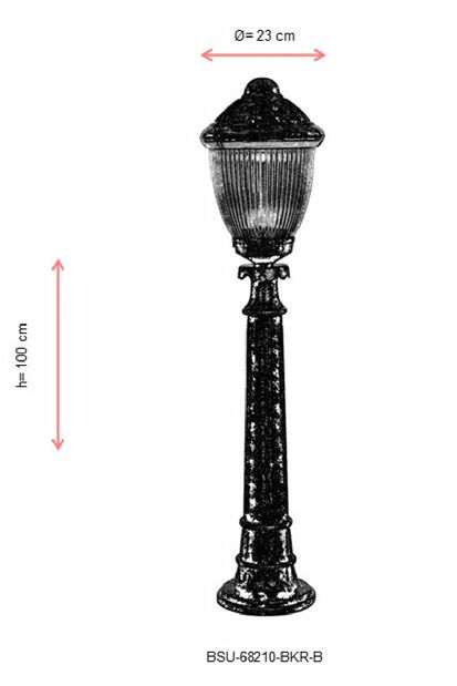 Vanjska podna svjetiljka Dominique (smeđa)
