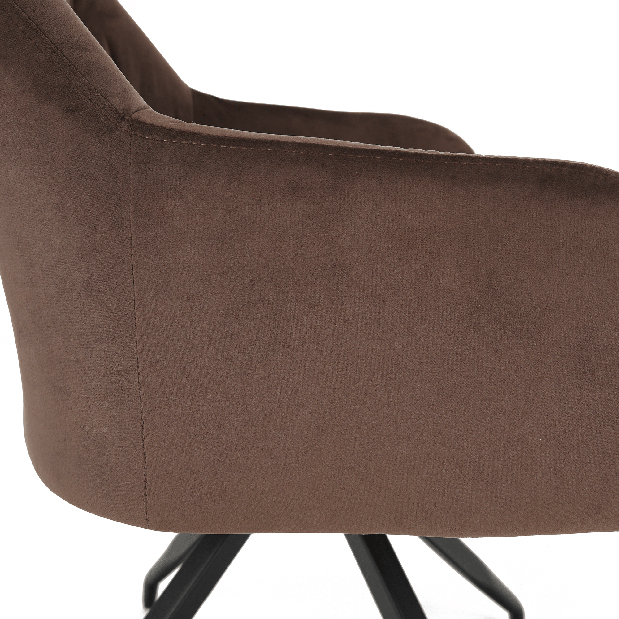 Dizajnerska okretna fotelja Vavien (smeđa)