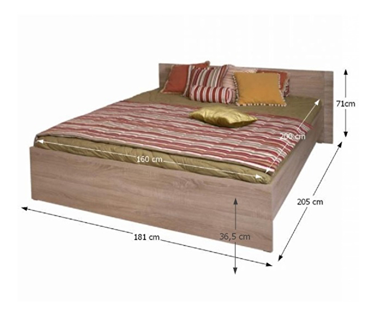 Bračni krevet 160 cm Gary Tip 20 