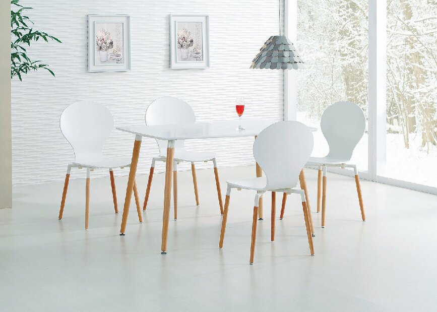 Blagovaonski stol Silvana (za 4 osobe) (bijela + bukva)