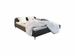 Bračni krevet 160 cm Lon (tamnosiva) (bez podnice i prostora za odlaganje)