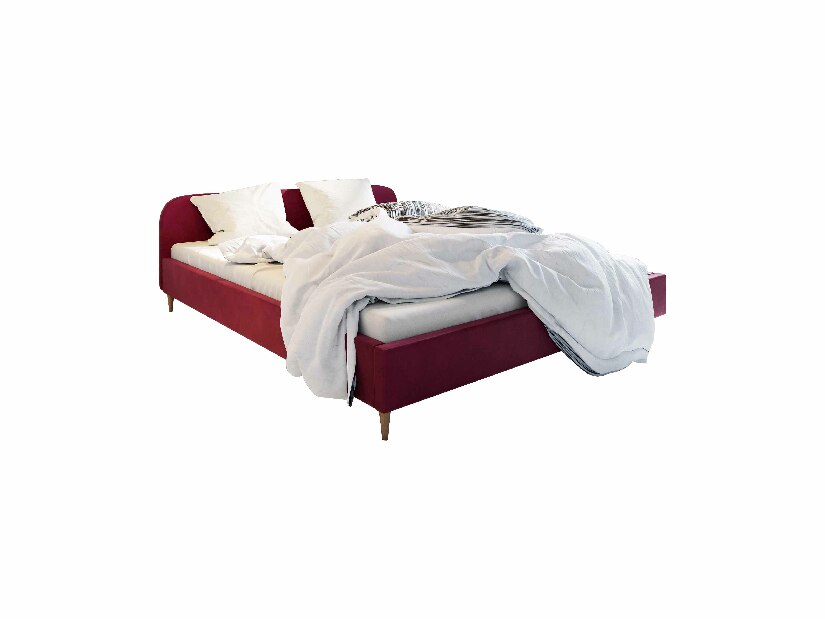Bračni krevet 160 cm Lon (bordo) (bez podnice i prostora za odlaganje)