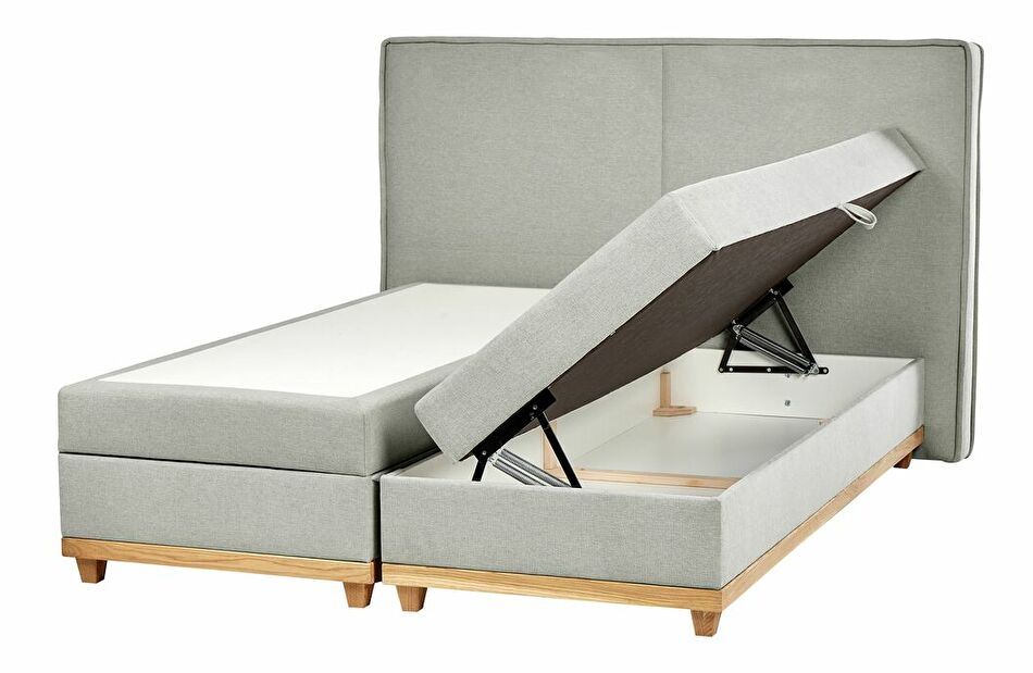 Bračni krevet 160 cm Despina (siva) (s podnicom i madracem) (s prostorom za odlaganje)
