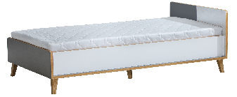 Jednostruki krevet  tip W10 90x195 cm  Wendy (antracit + bijela + hrast Wotan)