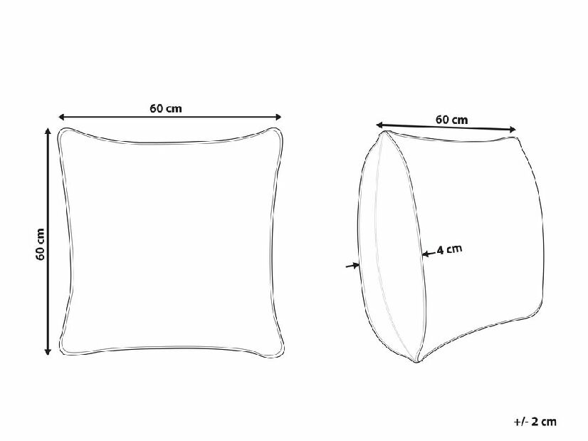 Ukrasni jastuk 60 x 60 cm Eusty (ružičasta)
