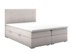 Bračni krevet Boxspring 180 cm Grini (bež) (s prostorom za odlaganje)