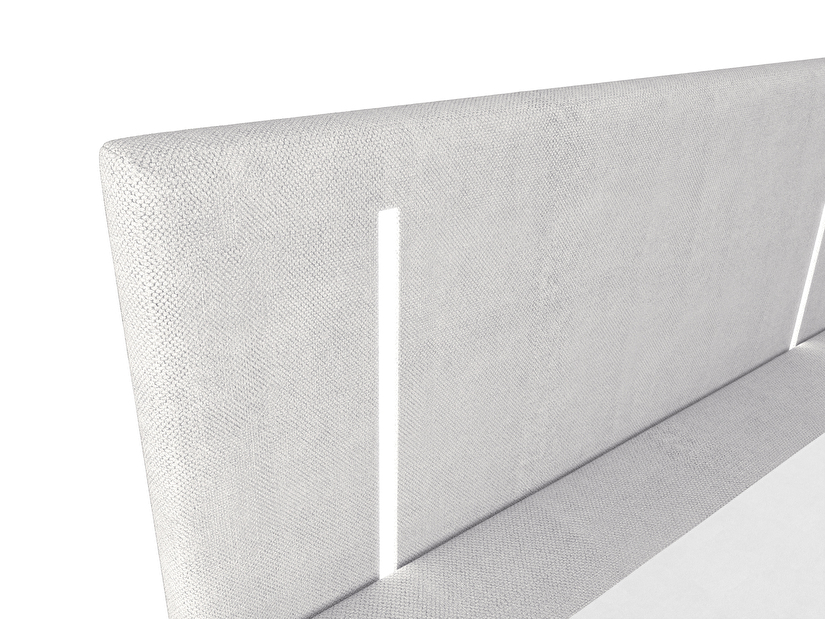 Bračni krevet 160 cm Ortega Bonell (siva) (s podnicom, s prostorom za odlaganje) (s LED rasvjetom)