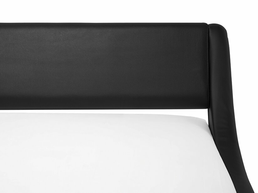 Bračni krevet 160 cm AVENUE (s podnicom prostorom za odlaganje) (crna)