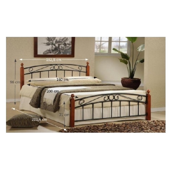 Bračni krevet 160 cm Dalasi (S podnicom) (trešnja) *rasprodaja