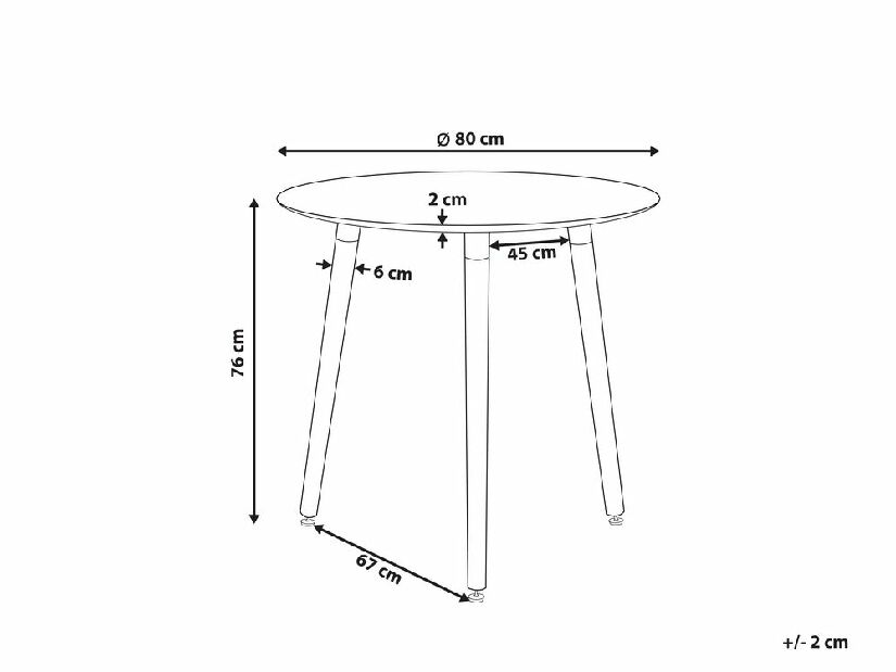 Okrugli blagovaonski stol Breyanna (bijela) (za 4 osobe)