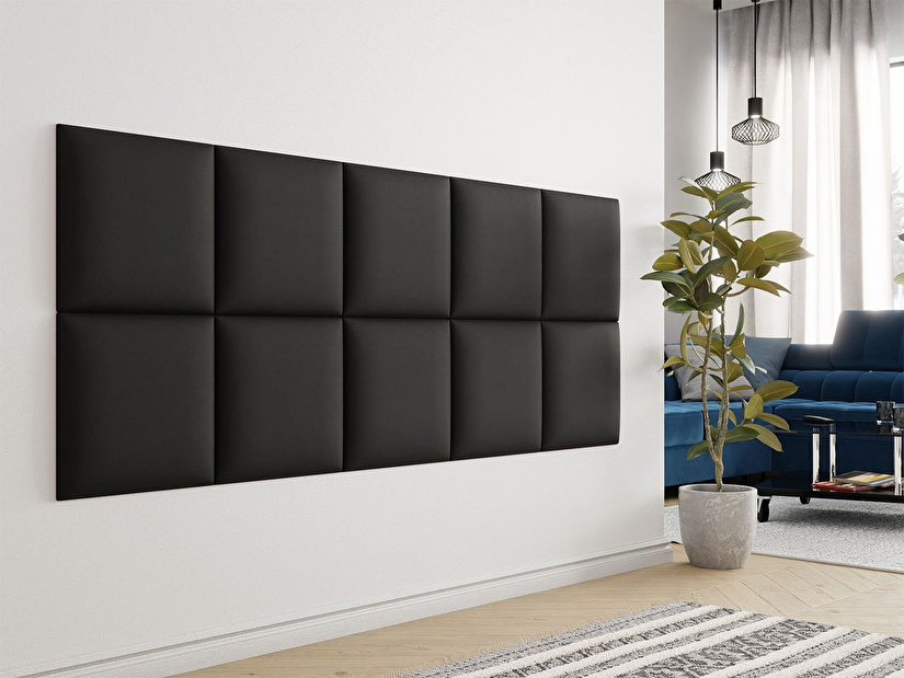 Tapeciran zidni panel Pazara 42x42 (ekokoža soft 011 (crna))
