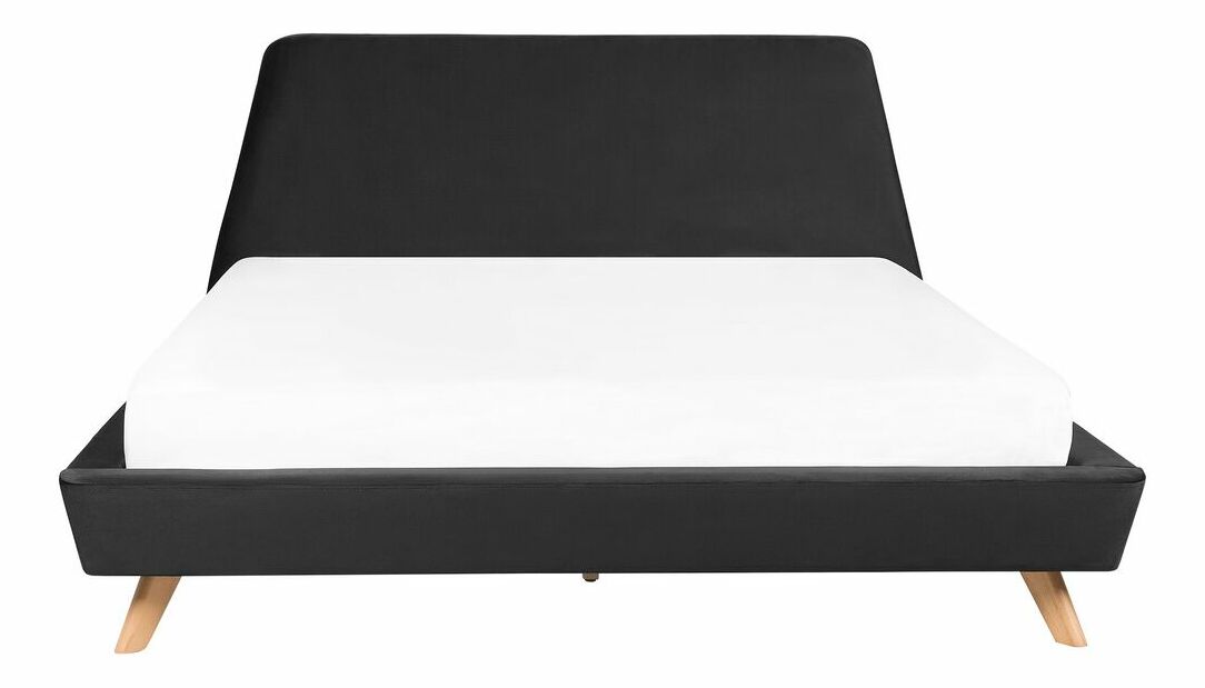 Bračni krevet 180 cm VENITO (s podnicom) (crna)
