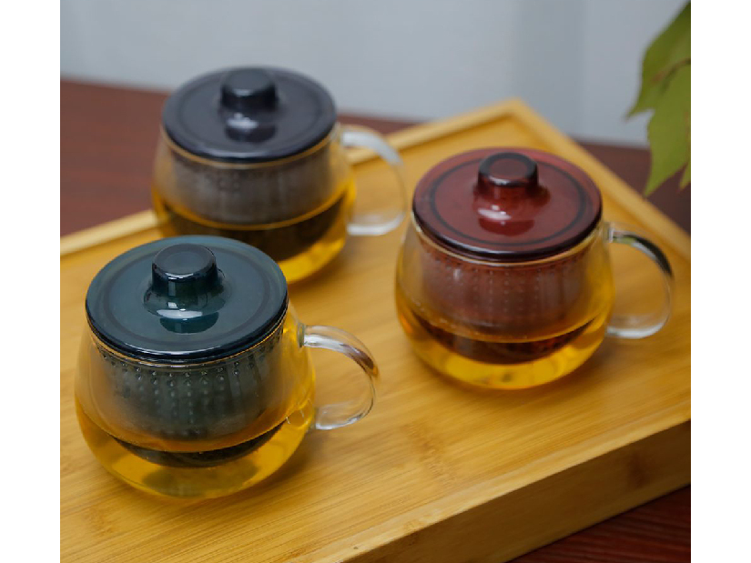 Set 3 šalica za čaj s cjedilom 350ml Safter (više boja)