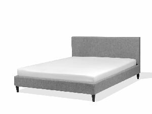 Bračni krevet 160 cm FUTTI (s podnicom i LED rasvjetom) (siva)