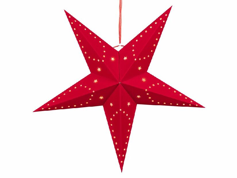 Set 2 viseće zvijezde 60 cm Monti (crvena)