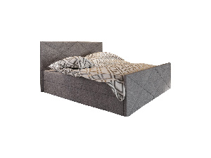 Bračni krevet Boxspring 160 cm Milagros 4 (siva) (s madracem i prostorom za odlaganje)
