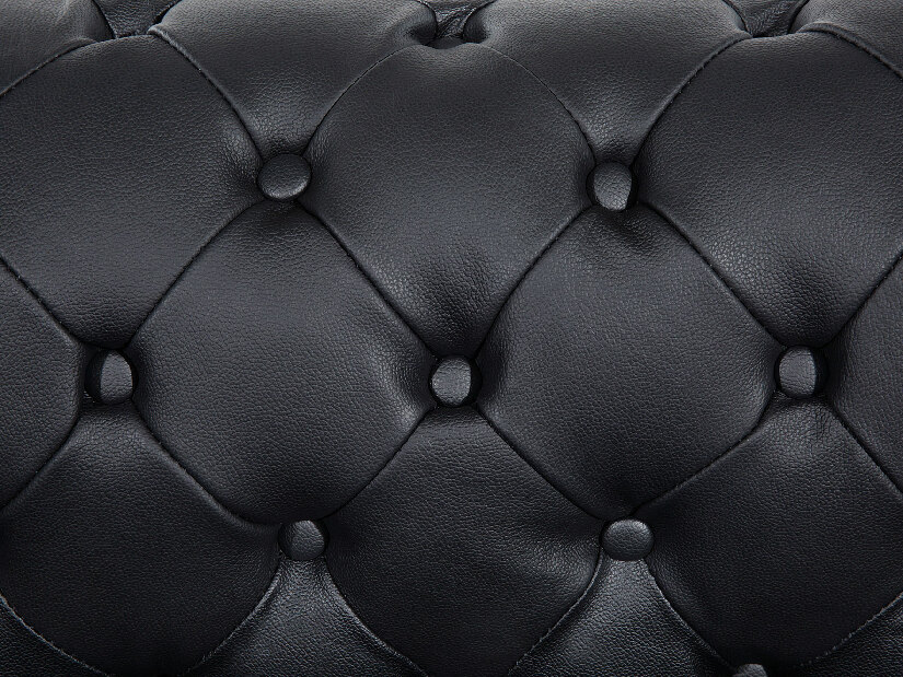 Garnitura za sjedenje CHICHESTER (koža) (crna) (za 4 osobe)
