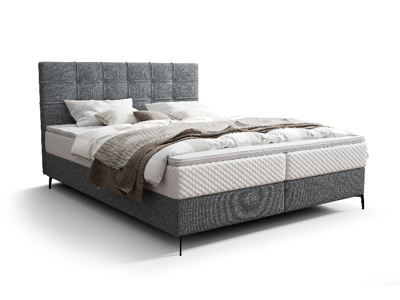 Jednostruki krevet 120 cm Infernus Bonell (tamnosiva) (s podnicom, s prostorom za odlaganje)