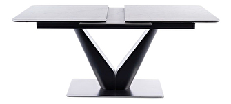 Blagovaonski stol na razvlačenje 160-220 cm Carletta (bijela + crna) (za 8 i više osoba)