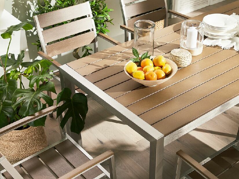 Vrtni blagovaonski stol- VERO (za 6 osoba) (smeđa)