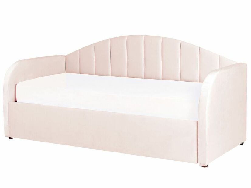 Jednostruki krevet 200 x 90 cm Eithan (ružičasta) (s podnicom)