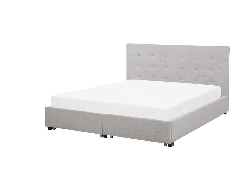 Bračni krevet 180 cm ROLLA (s podnicom i prostorom za odlaganje) (svijetlo siva)