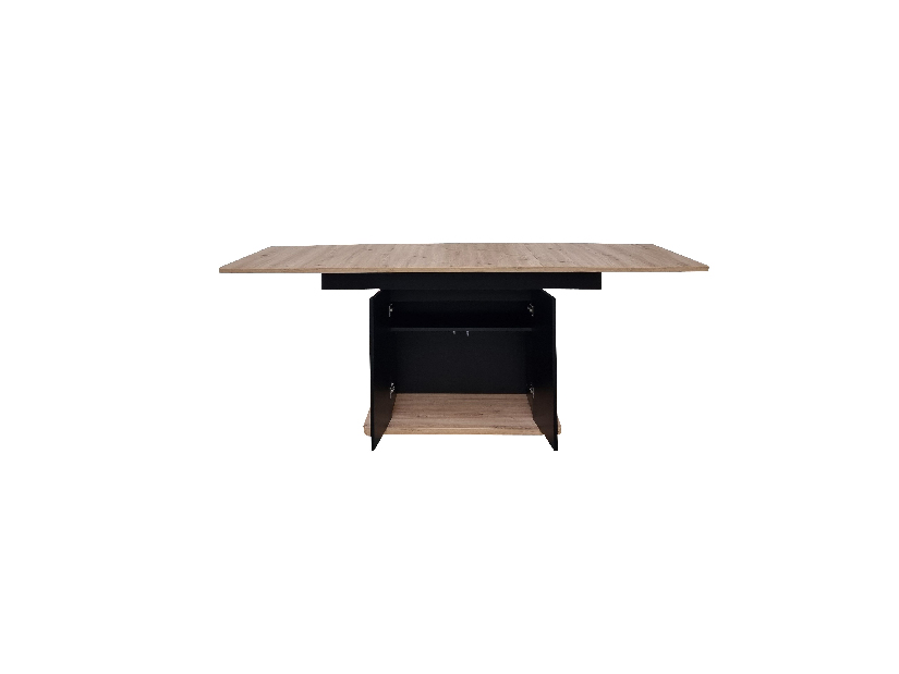 Blagovaonski stol Schultz (hrast artisan + crna) (za 4 do 8 osoba)