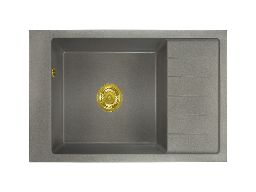 Kuhinjski sudoper Lurano (siva) (s 1 otvorom za bateriju) (D)