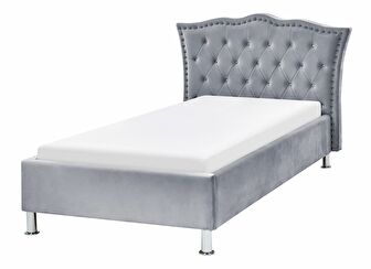 Jednostruki krevet 200 x 90 cm Metty (siva) (s podnicom)