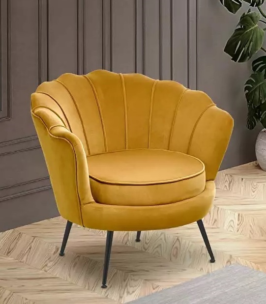 Fotelja Altha 2 (boja senfa + zlatna) *outlet moguća oštećenja