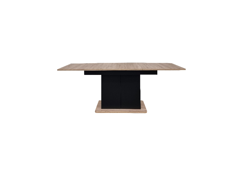 Blagovaonski stol Schultz (hrast artisan + crna) (za 4 do 8 osoba)