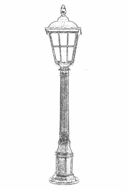 Vanjska podna svjetiljka Ayasha (smeđa)