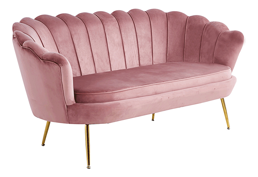 Sofa 2,5 sed. Noblesse (ružičasta + zlatna)